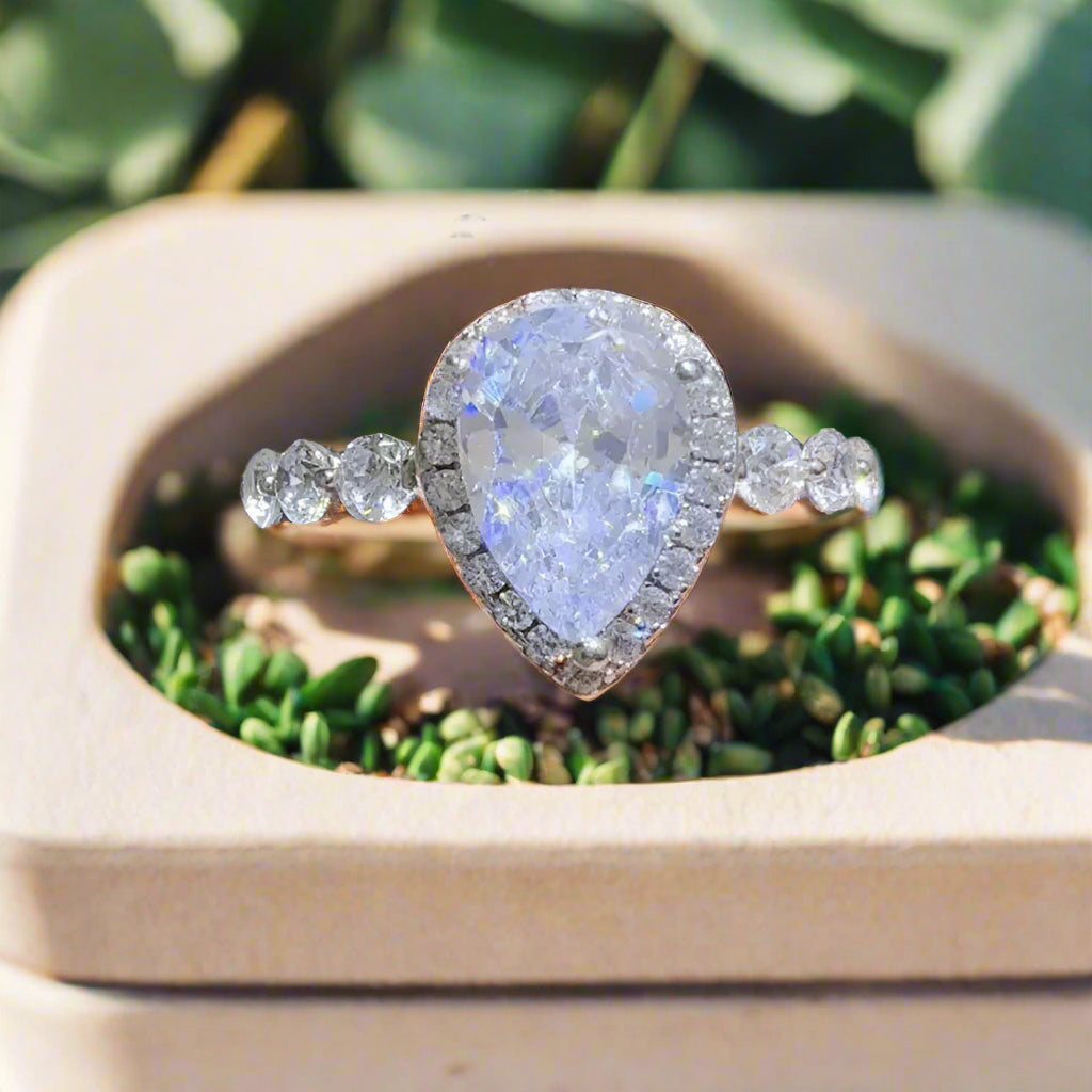 2 Carat Moissanite 925 Sterling Silver Ring Trendsi