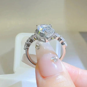 2 Carat Moissanite 925 Sterling Silver Ring Trendsi