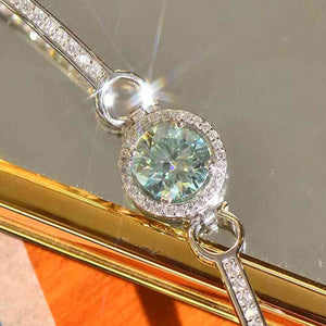 2 Carat Moissanite Platinum-Plated Bracelet Trendsi