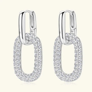 2.16 Carat Moissanite 925 Sterling Silver Earrings Trendsi