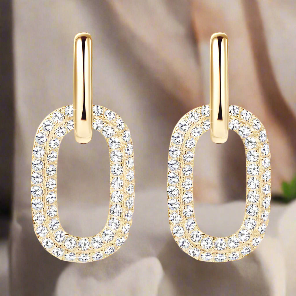 2.16 Carat Moissanite 925 Sterling Silver Earrings Trendsi