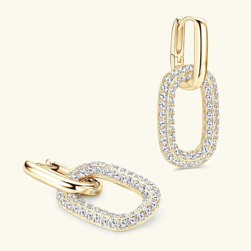 2.16 Carat Moissanite 925 Sterling Silver Earrings Trendsi