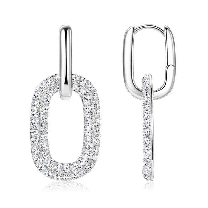 2.16 Carat Moissanite 925 Sterling Silver Earrings Trendsi