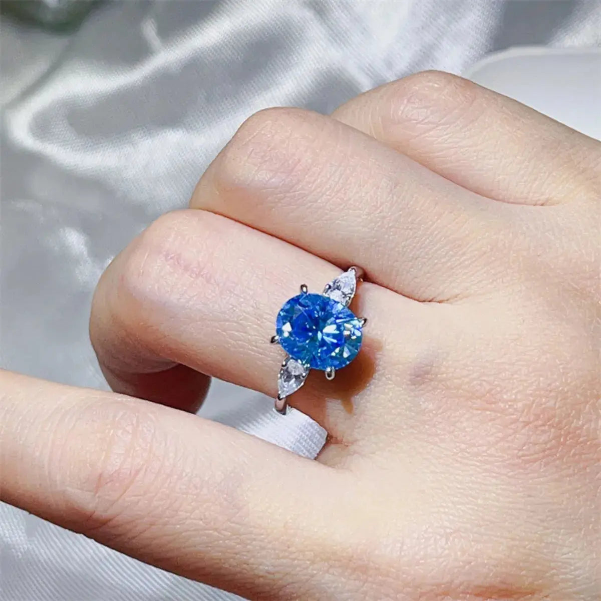 3 Carat Moissanite 925 Sterling Silver Ring Trendsi