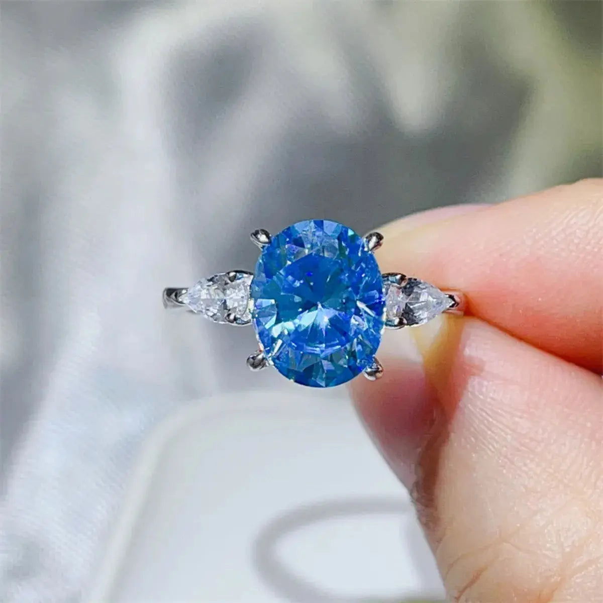3 Carat Moissanite 925 Sterling Silver Ring Trendsi