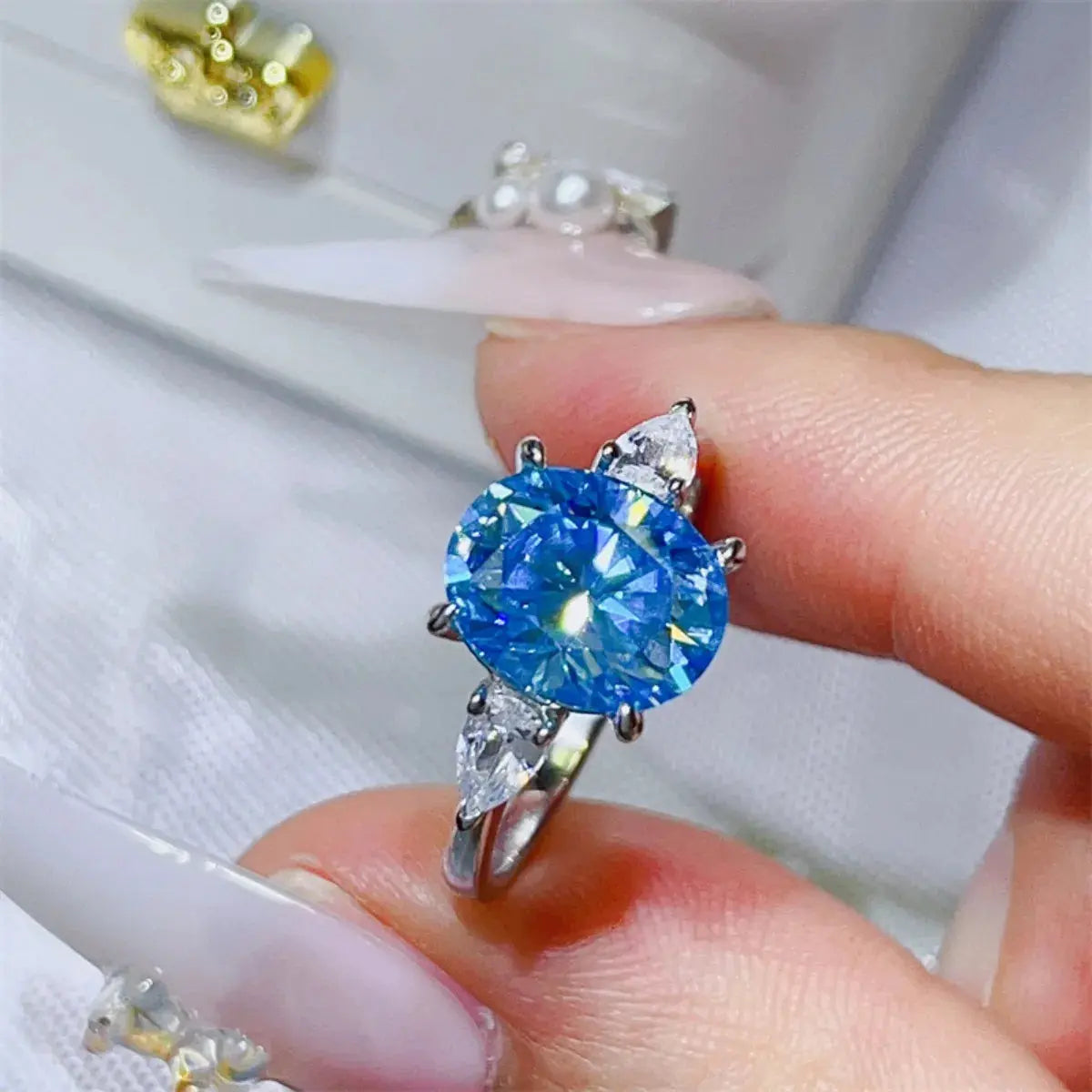 3 Carat Moissanite 925 Sterling Silver Ring Trendsi
