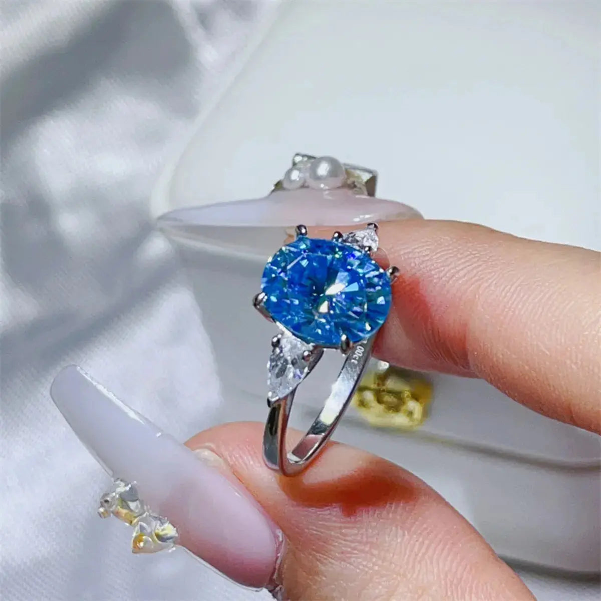 3 Carat Moissanite 925 Sterling Silver Ring Trendsi
