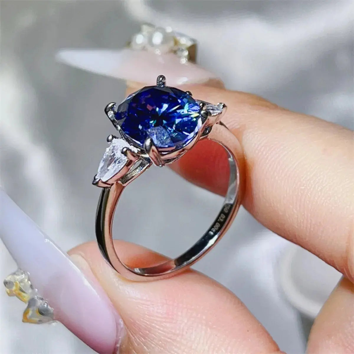 3 Carat Moissanite 925 Sterling Silver Ring Trendsi