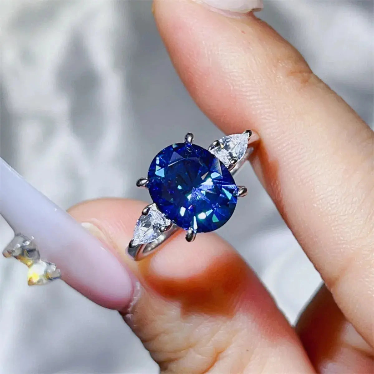 3 Carat Moissanite 925 Sterling Silver Ring Trendsi