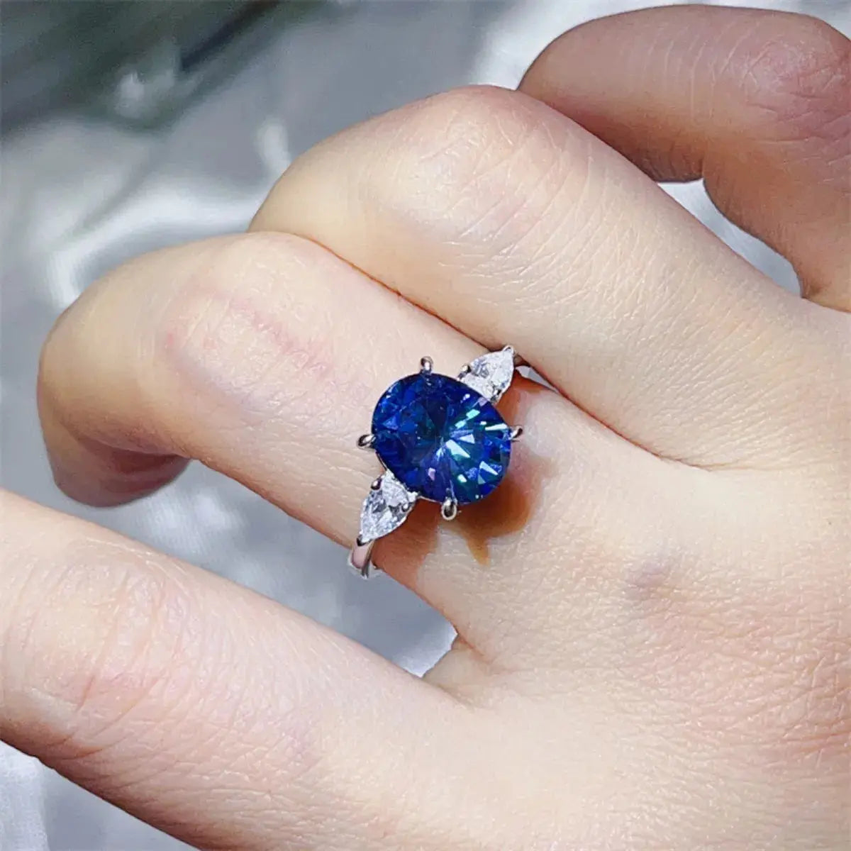 3 Carat Moissanite 925 Sterling Silver Ring Trendsi