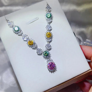 3.5 Carat Moissanite 925 Sterling Silver Necklace Trendsi