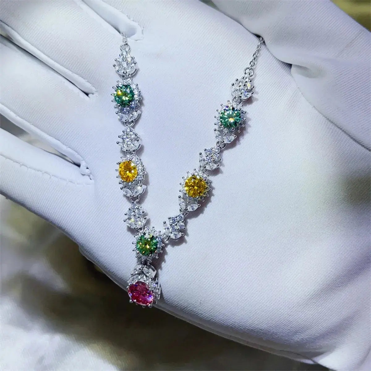 3.5 Carat Moissanite 925 Sterling Silver Necklace Trendsi