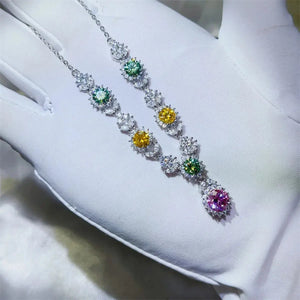 3.5 Carat Moissanite 925 Sterling Silver Necklace Trendsi