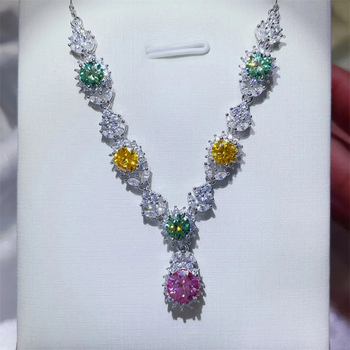 3.5 Carat Moissanite 925 Sterling Silver Necklace Trendsi