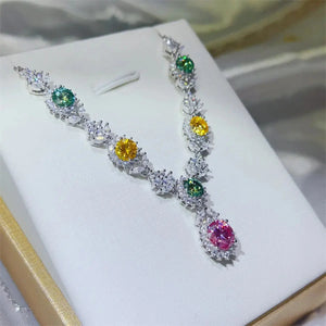 3.5 Carat Moissanite 925 Sterling Silver Necklace Trendsi