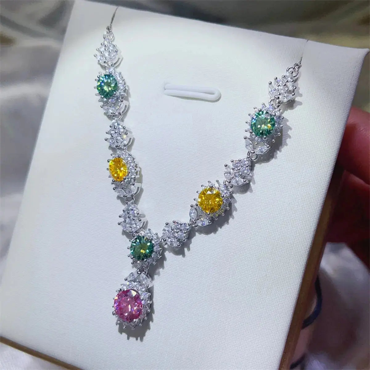 3.5 Carat Moissanite 925 Sterling Silver Necklace Trendsi
