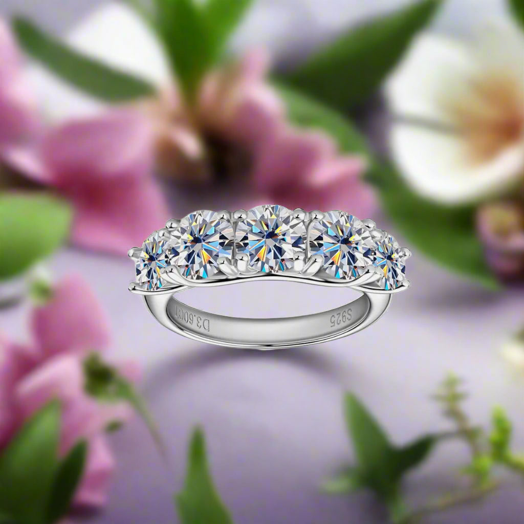 3.6 Carat Moissanite 925 Sterling Silver Ring Trendsi