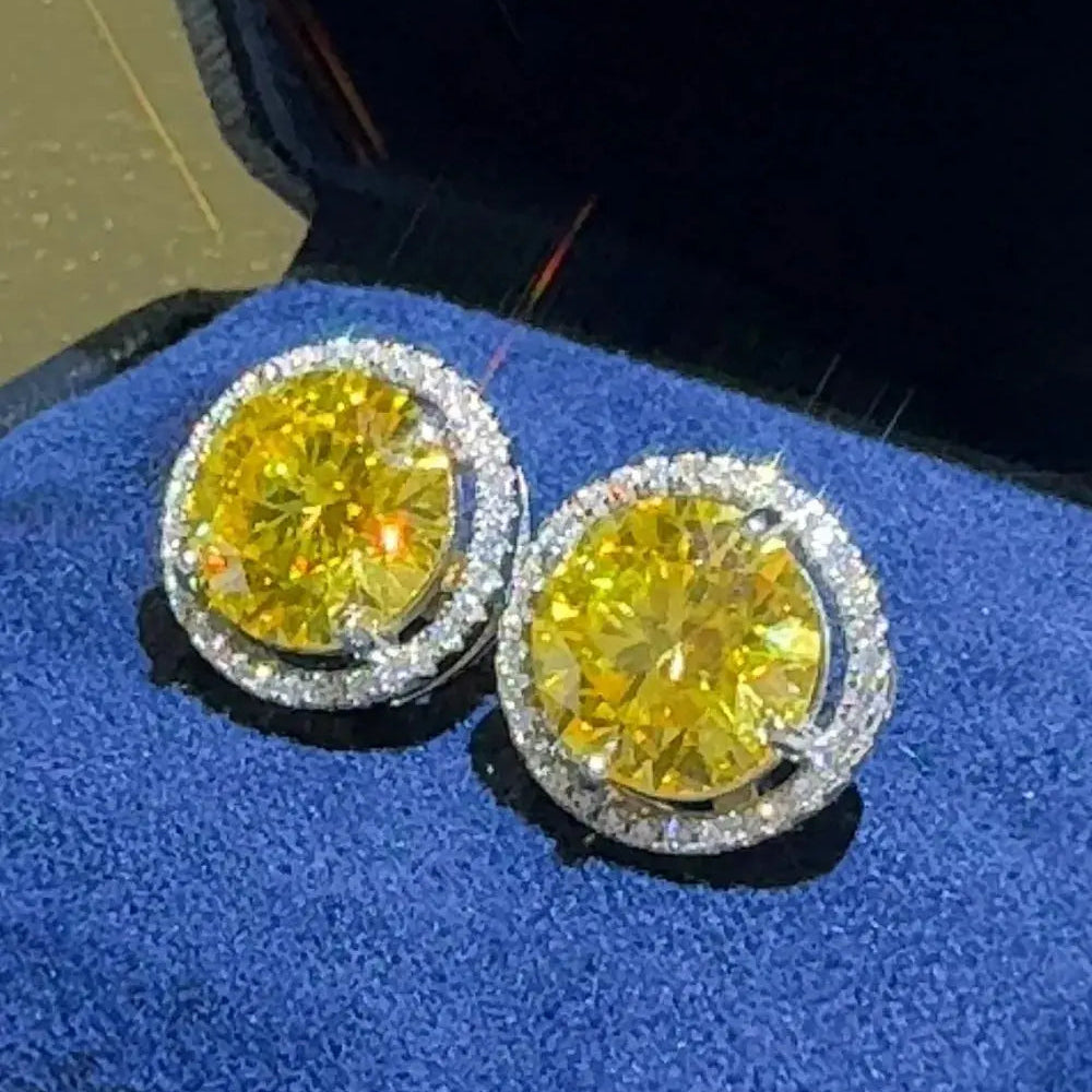4 Carat Moissanite 925 Sterling Silver Earrings Trendsi