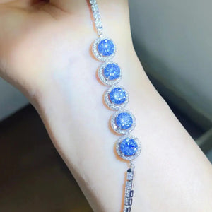 5 Carat Moissanite 925 Sterling Silver Bracelet Trendsi