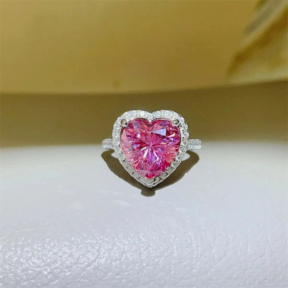 5 Carat Moissanite 925 Sterling Silver Heart Ring Trendsi