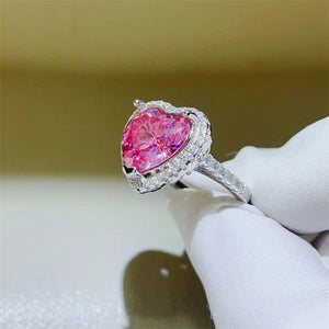 5 Carat Moissanite 925 Sterling Silver Heart Ring Trendsi