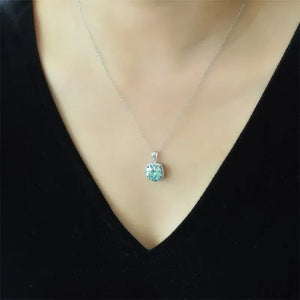 5 Carat Moissanite 925 Sterling Silver Pendant Necklace Trendsi