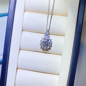 5 Carat Moissanite 925 Sterling Silver Pendant Necklace Trendsi
