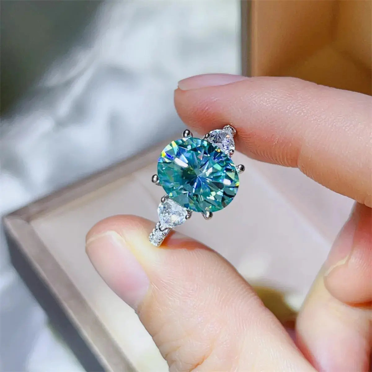 5 Carat Moissanite 925 Sterling Silver Ring Trendsi