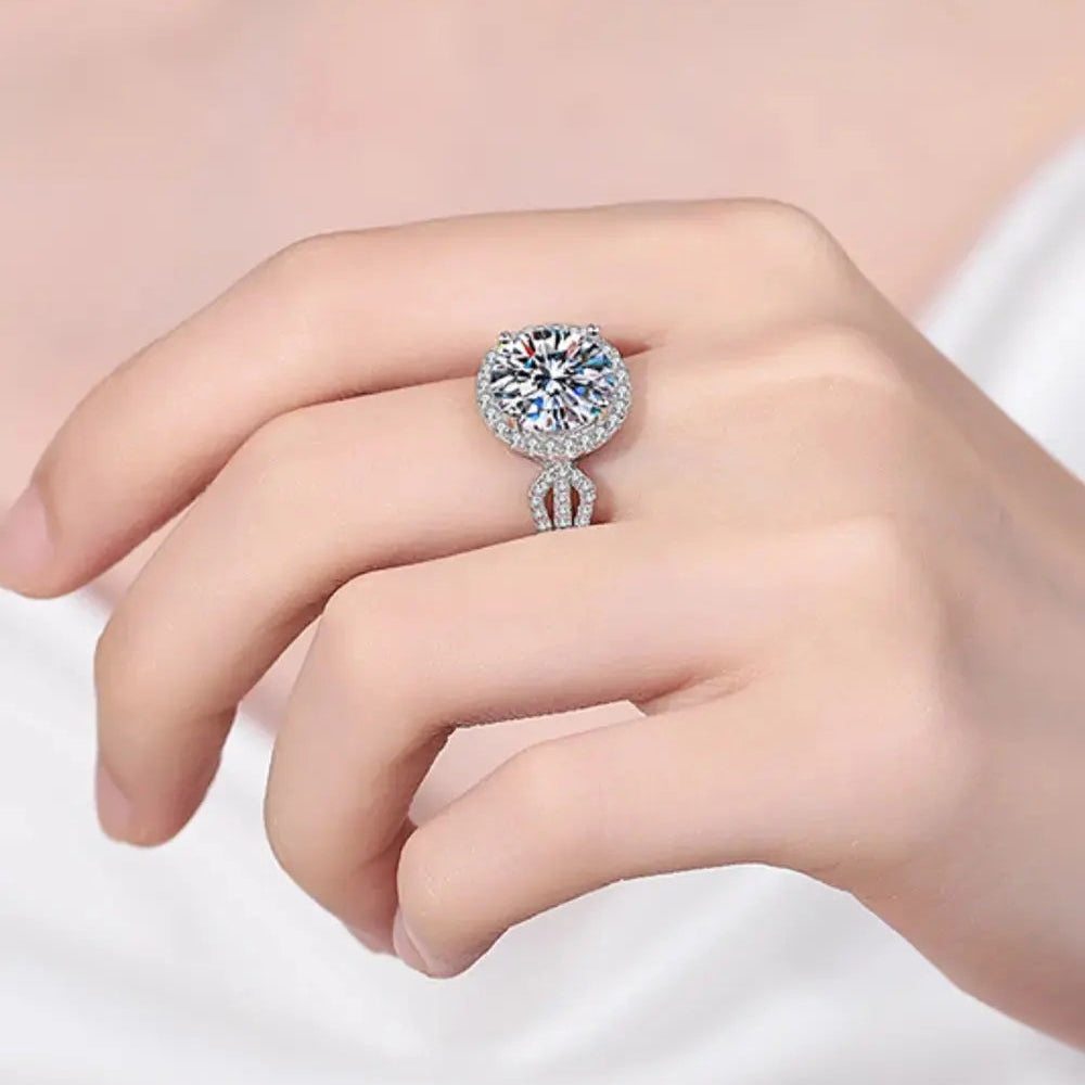 5 Carat Moissanite 925 Sterling Silver Ring Trendsi