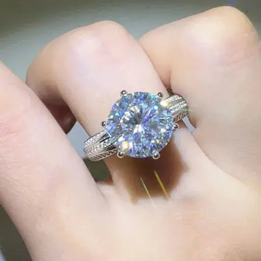 5 Carat Moissanite 925 Sterling Silver Ring Trendsi