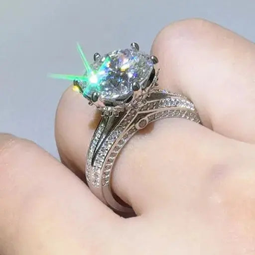 5 Carat Moissanite 925 Sterling Silver Ring Trendsi