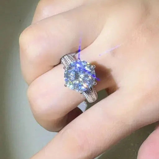 5 Carat Moissanite 925 Sterling Silver Ring Trendsi