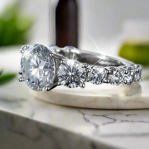 8 Carat Moissanite 925 Sterling Silver Ring Trendsi