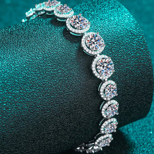 925 Sterling Silver 10.4 Carat Moissanite Bracelet Trendsi