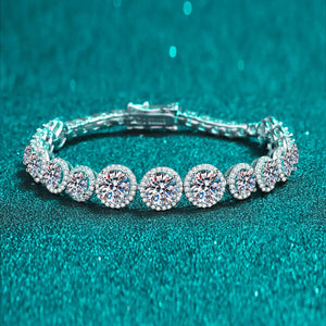 925 Sterling Silver 10.4 Carat Moissanite Bracelet Trendsi