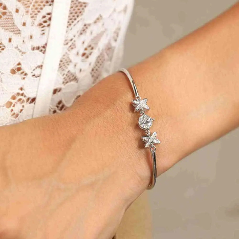 Adored Happy State of Mind 1 Carat Moissanite Bracelet Trendsi