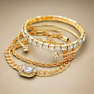 Anointed | Gold Premium Luxurious Bracelet Set For Women Beauty Prologue