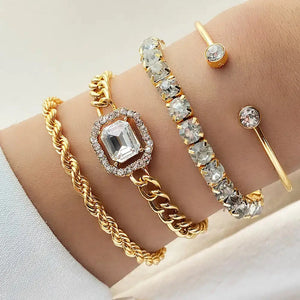 Anointed | Gold Premium Luxurious Bracelet Set For Women Beauty Prologue