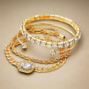 Anointed | Gold Premium Luxurious Bracelet Set For Women Beauty Prologue