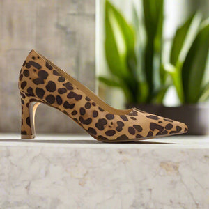 Beast Fashion Faux Suede Leopard Point Toe Pumps Trendsi