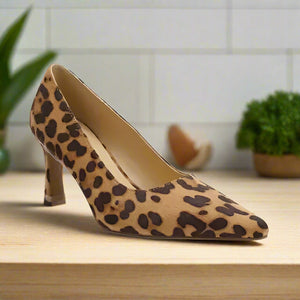 Beast Fashion Faux Suede Leopard Point Toe Pumps Trendsi