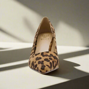 Beast Fashion Faux Suede Leopard Point Toe Pumps Trendsi