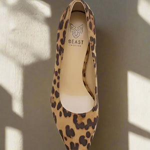 Beast Fashion Faux Suede Leopard Point Toe Pumps Trendsi