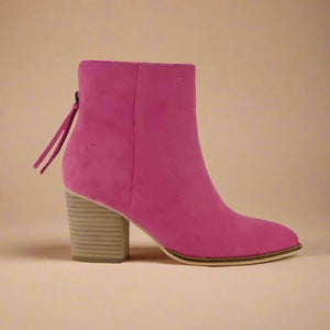 Beast Fashion Suede Point Toe Ankle Booties Trendsi