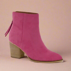 Beast Fashion Suede Point Toe Ankle Booties Trendsi