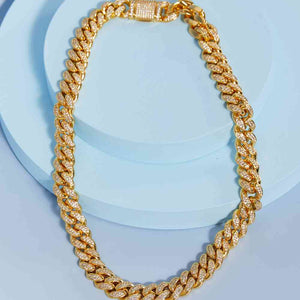 Brass Curb Chain Necklace Trendsi