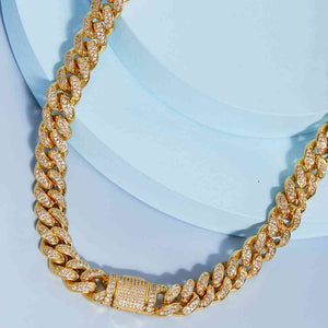 Brass Curb Chain Necklace Trendsi