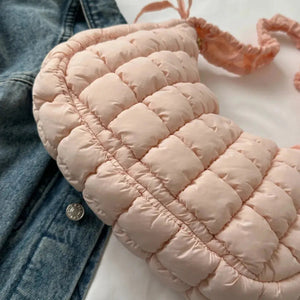 Bubble Texture Ruched Strap Quilted Shoulder Bag Trendsi