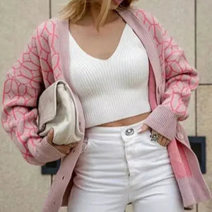 Button Up Long Sleeve Cardigan Trendsi