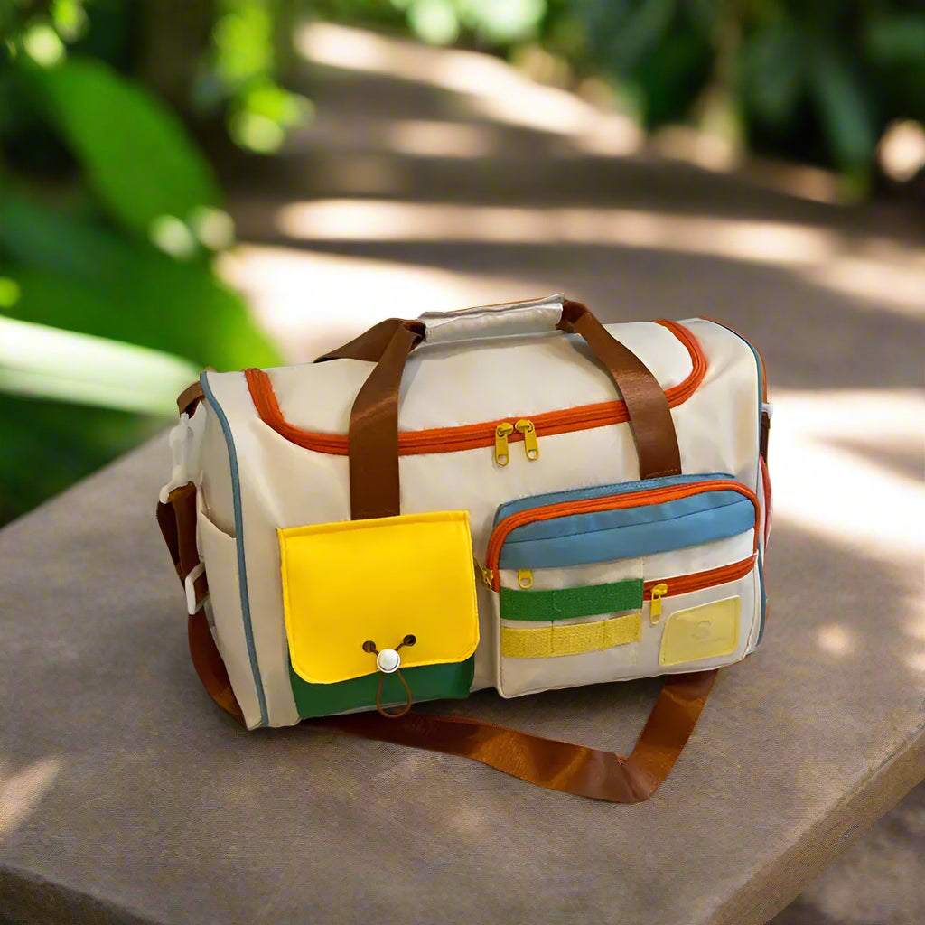 Color Block Multi-Pockets Travel Bag Trendsi